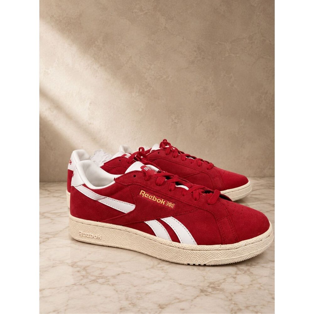 Reebok Club C Grounds UK Retro Suede Sneakers Red Size 8.5 Men / 10 Women NIB